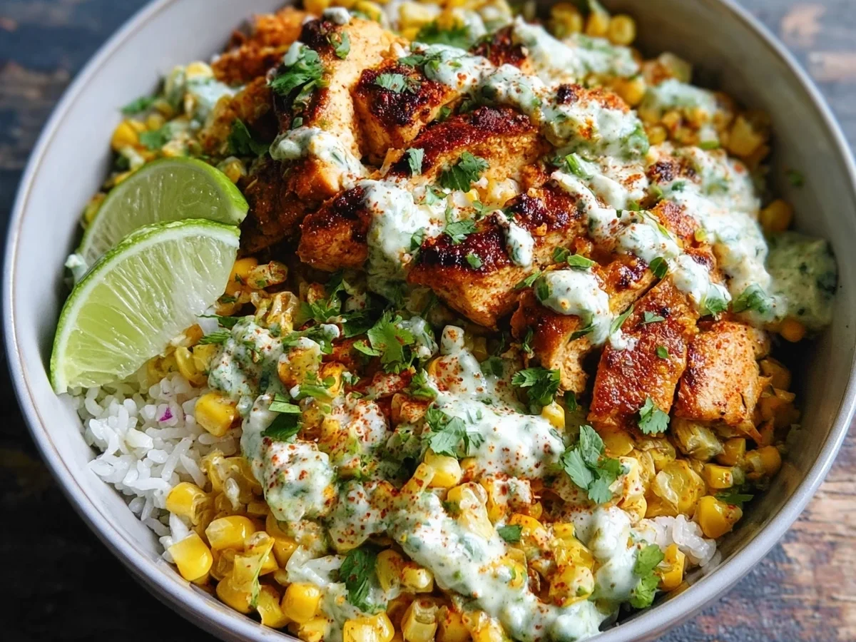 30-Min Street Corn Chicken Rice Bowl (40g Protein) - Image 1