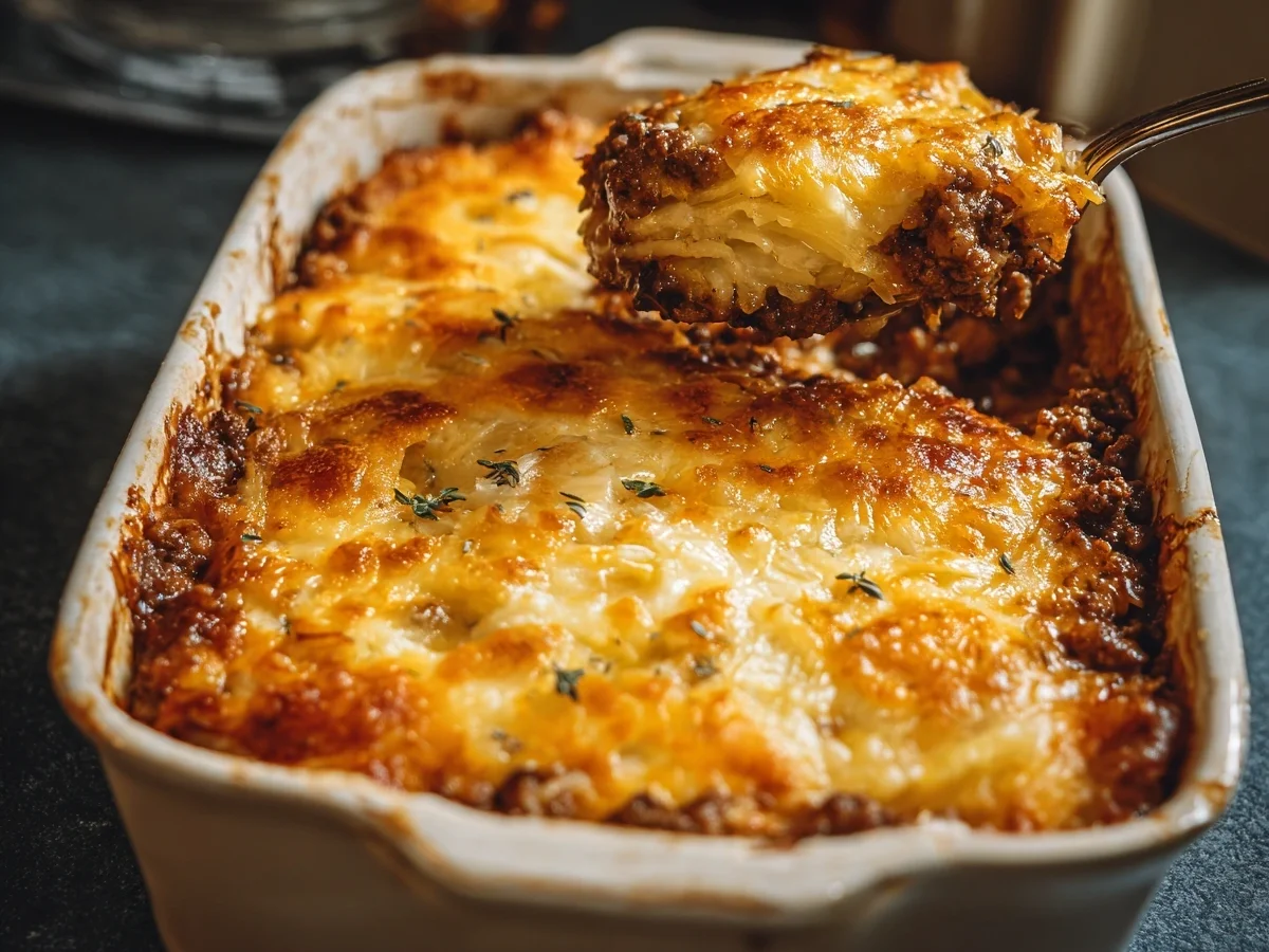 Baked Sauerkraut Casserole with Beef & Pineapple - Image 1