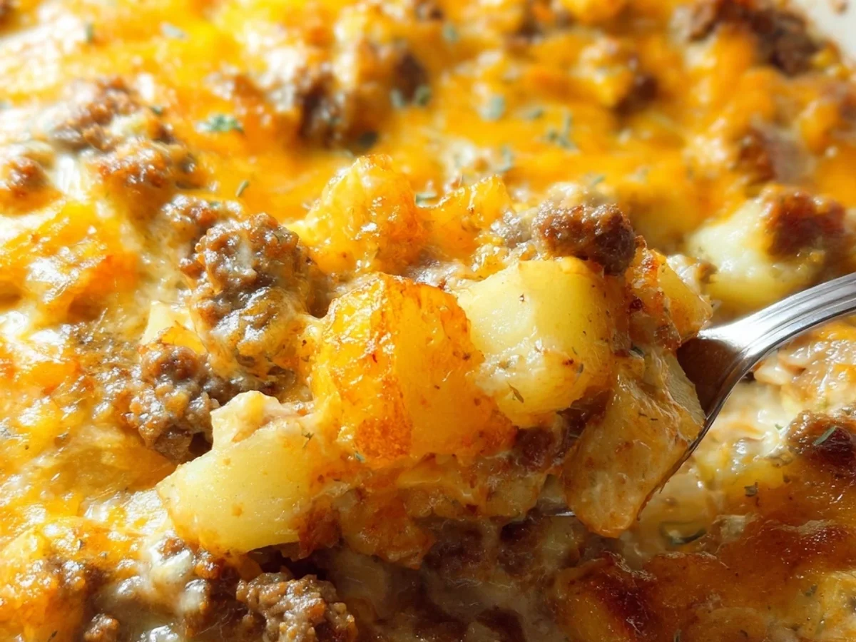 Cheesy Ground Beef & Potato Casserole Bake - Image 1