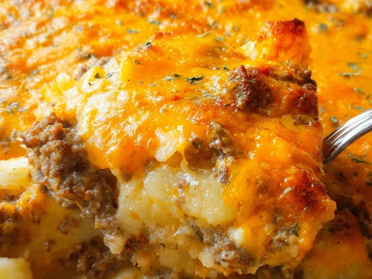 Cheesy Ground Beef & Potato Casserole Bake - Image 2