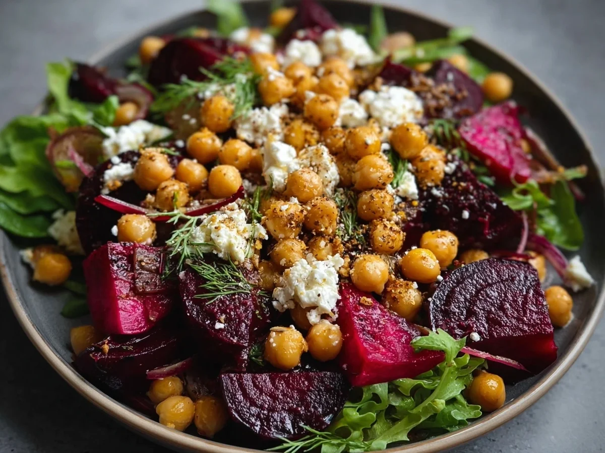 Chickpea Beet Feta Salad: High Protein Meal Prep - Image 2