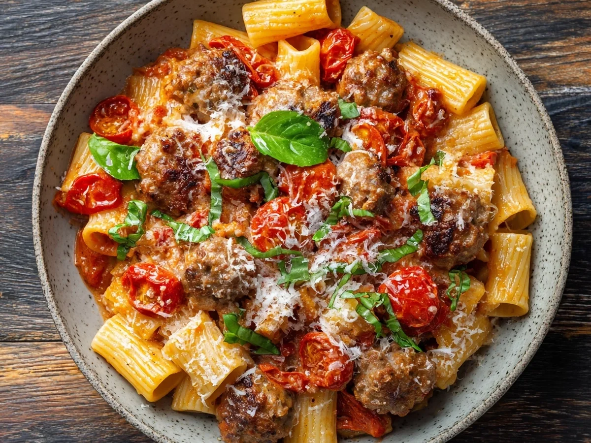 Creamy Beef Sausage Rigatoni: Easy Weeknight Dinner - Image 2