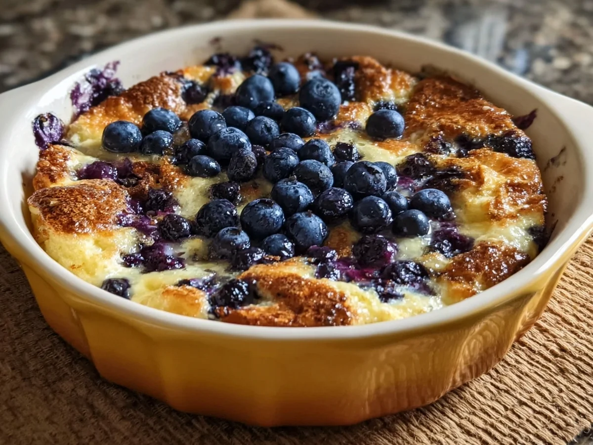 Creamy Blueberry Cottage Cheese Bake: Protein Breakfast - Image 1