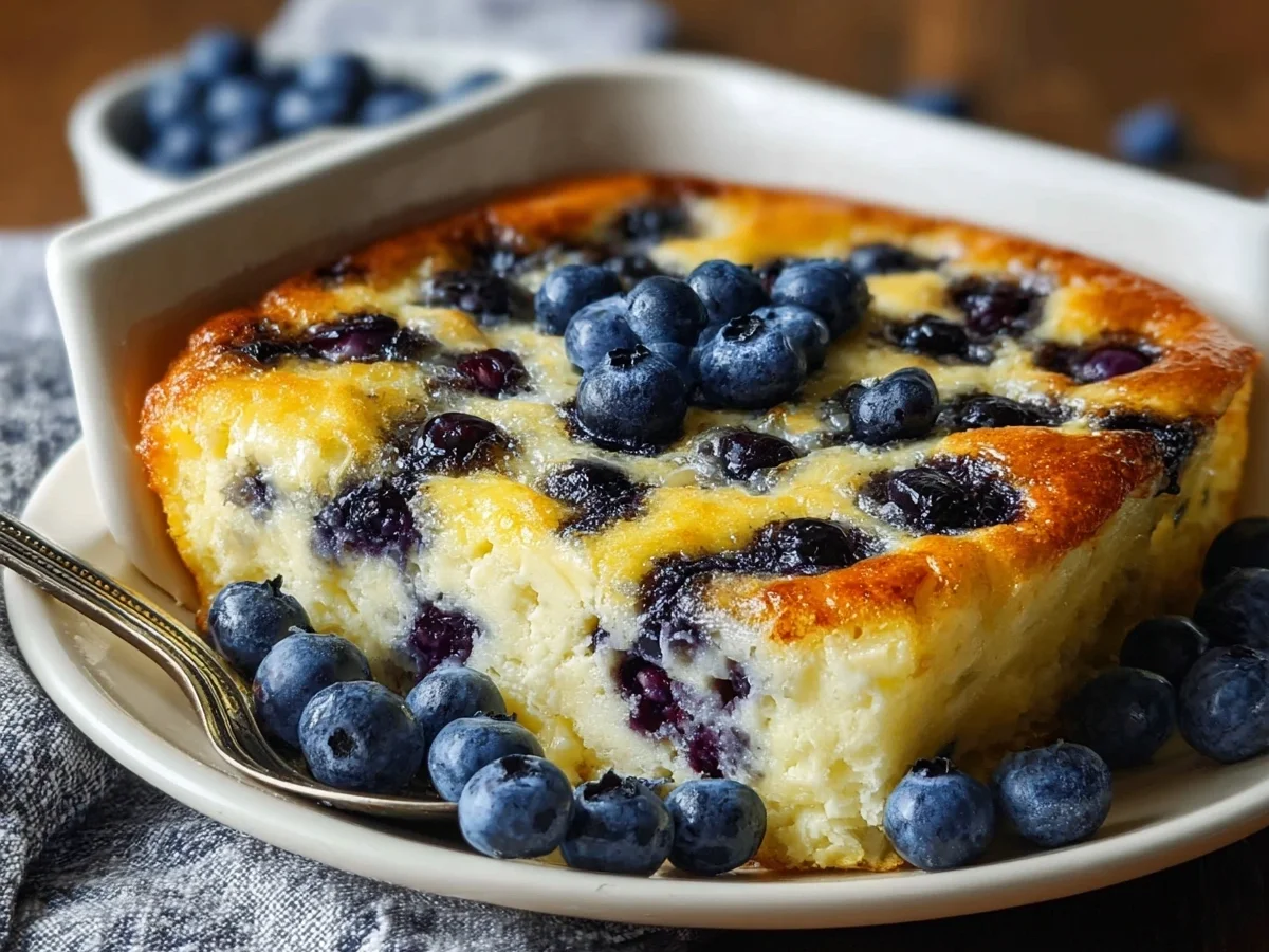 Creamy Blueberry Cottage Cheese Breakfast Bake - Image 1