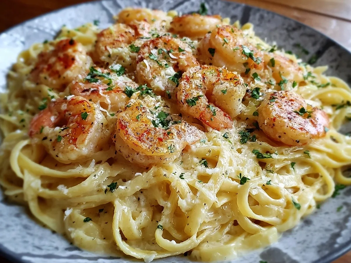 Creamy Garlic Shrimp Pasta: Easy Meal Prep Delight - Image 1