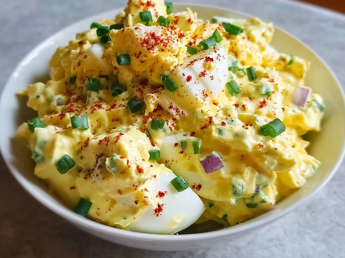 Creamy Keto Deviled Egg Salad | High Protein Meal Prep - Image 1