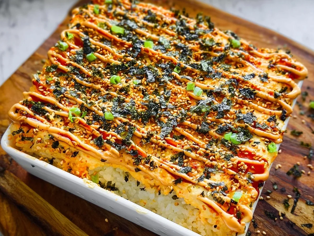 Creamy Salmon Sushi Bake: Easy Family Dinner - Image 1