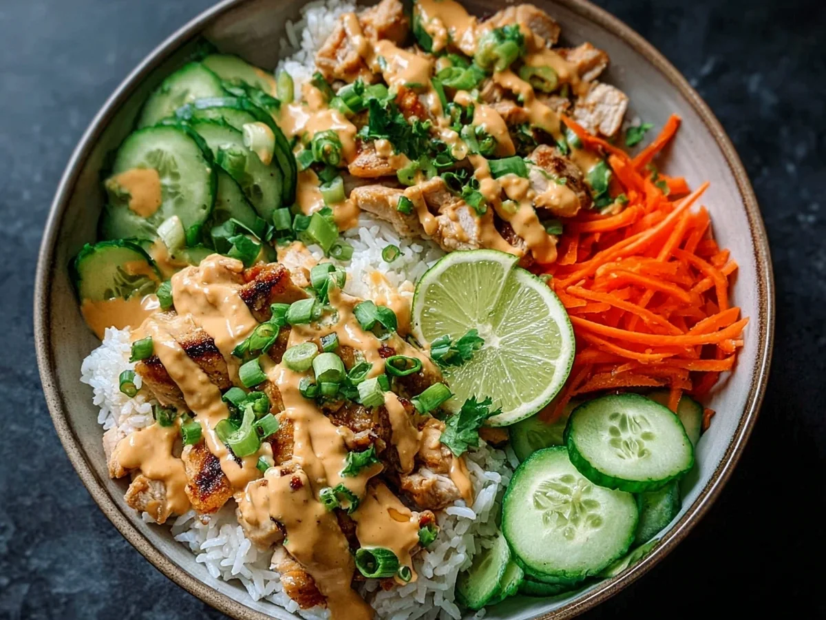 Creamy Thai Peanut Chicken Buddha Bowl for Meal Prep - Image 1