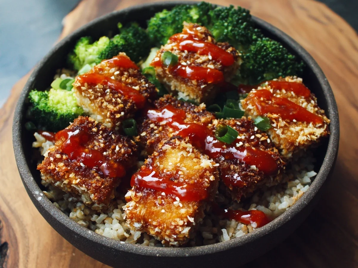 Crispy Coconut Tofu Bowl: Flavorful Plant-Based Meal - Image 1