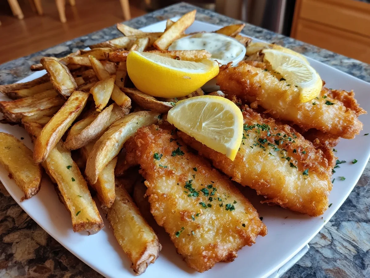 Crispy Fish & Chips with Non-Alcoholic Beer Batter - Image 2