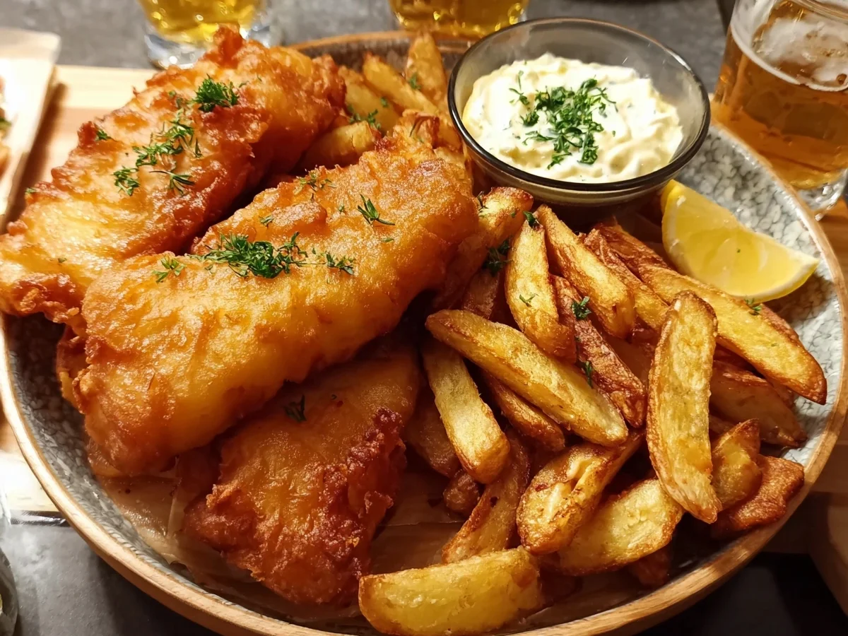 Crispy Non-alcoholic Beer Battered Fish & Chips - Image 1