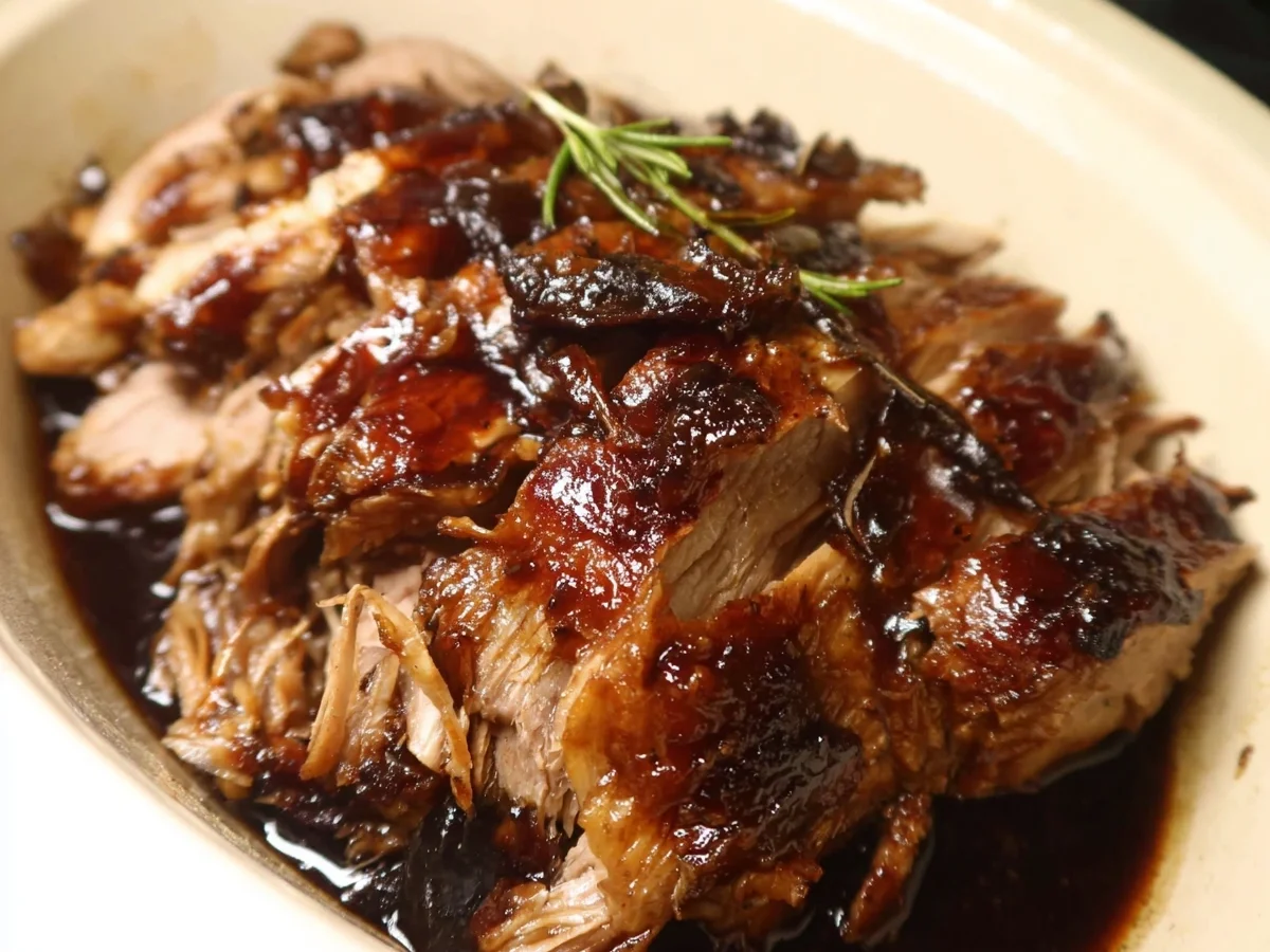 Crockpot Brown Sugar Balsamic Glazed Lamb Tenderloin - Image 1