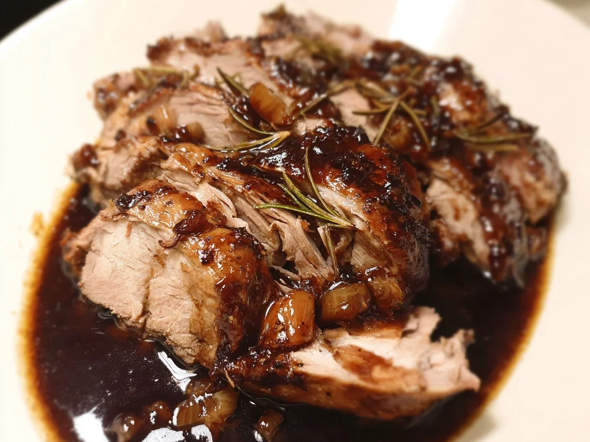 Crockpot Brown Sugar Balsamic Glazed Lamb Tenderloin - Image 2