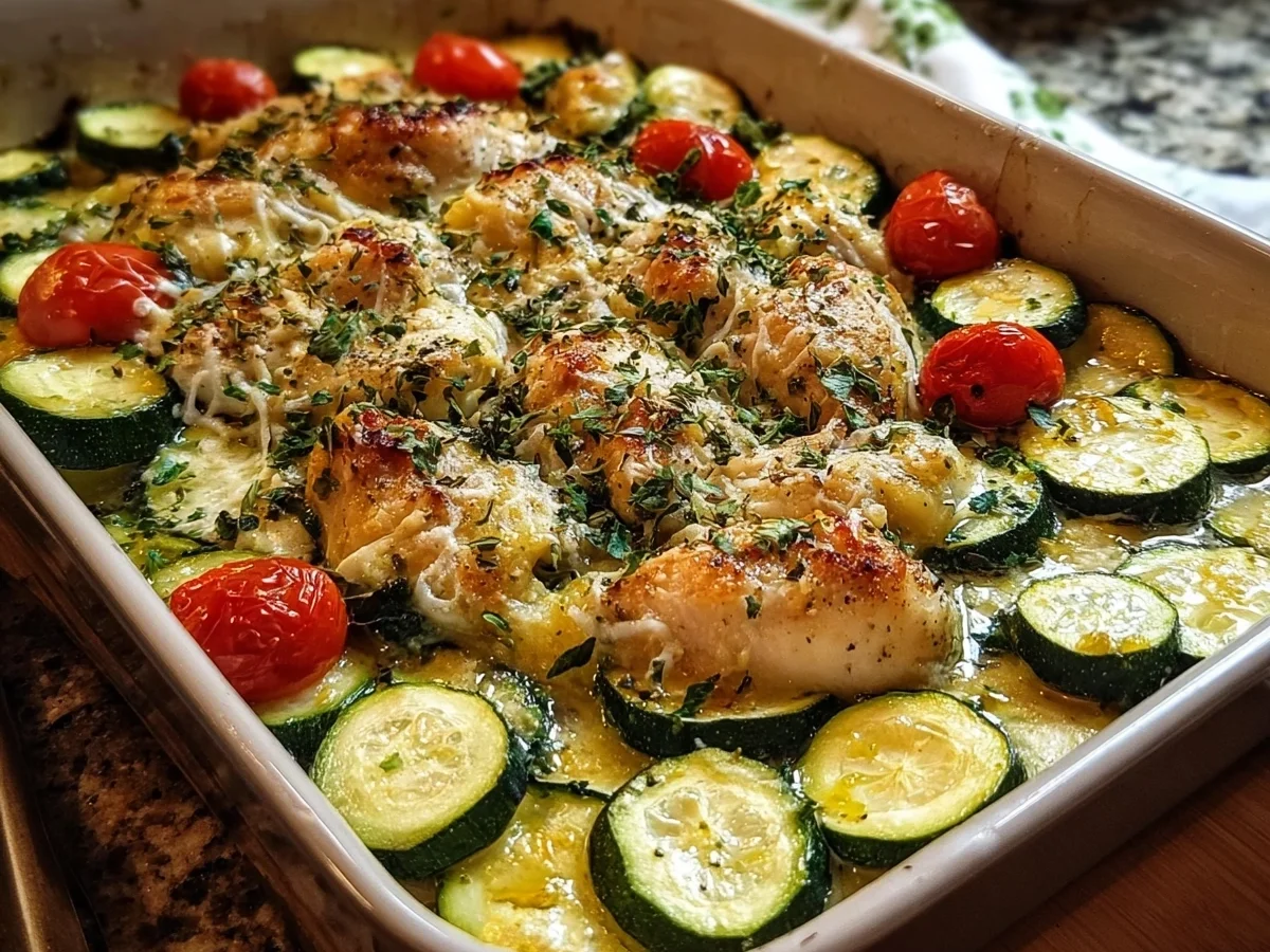 Easy Chicken Zucchini Bake: Healthy Dinner Recipe - Image 1