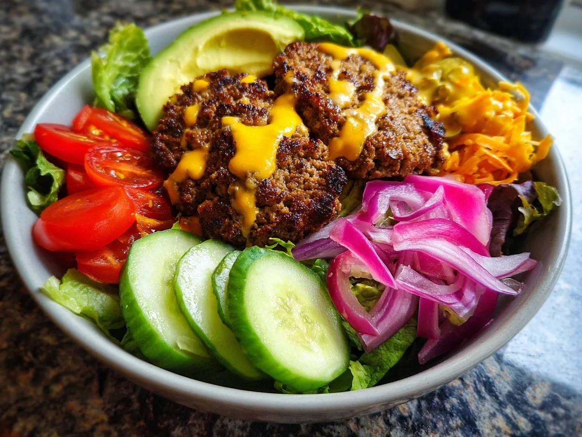 Easy Healthy Burger Bowls for Dinner - Image 1