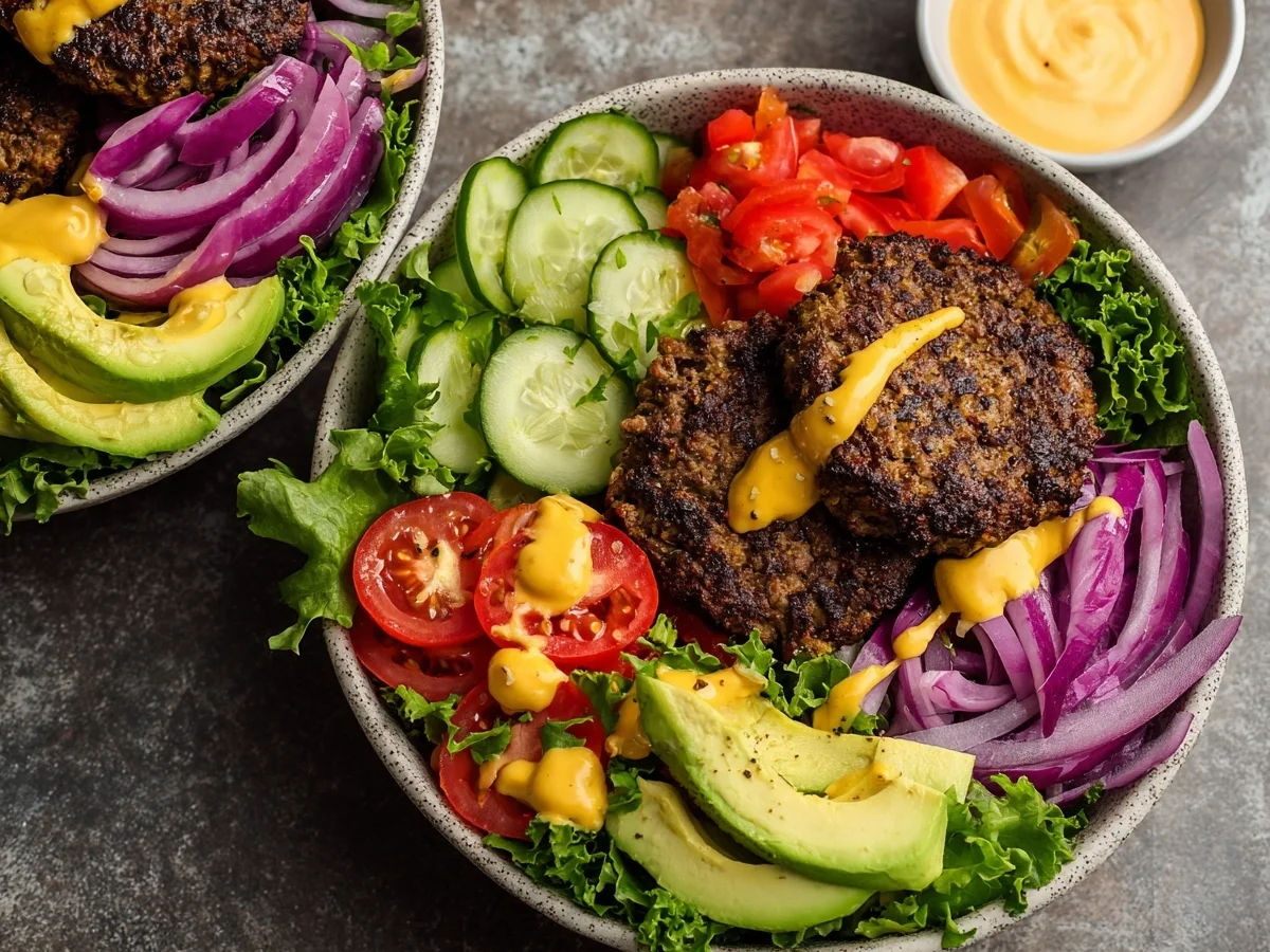 Easy Healthy Burger Bowls for Dinner - Image 2