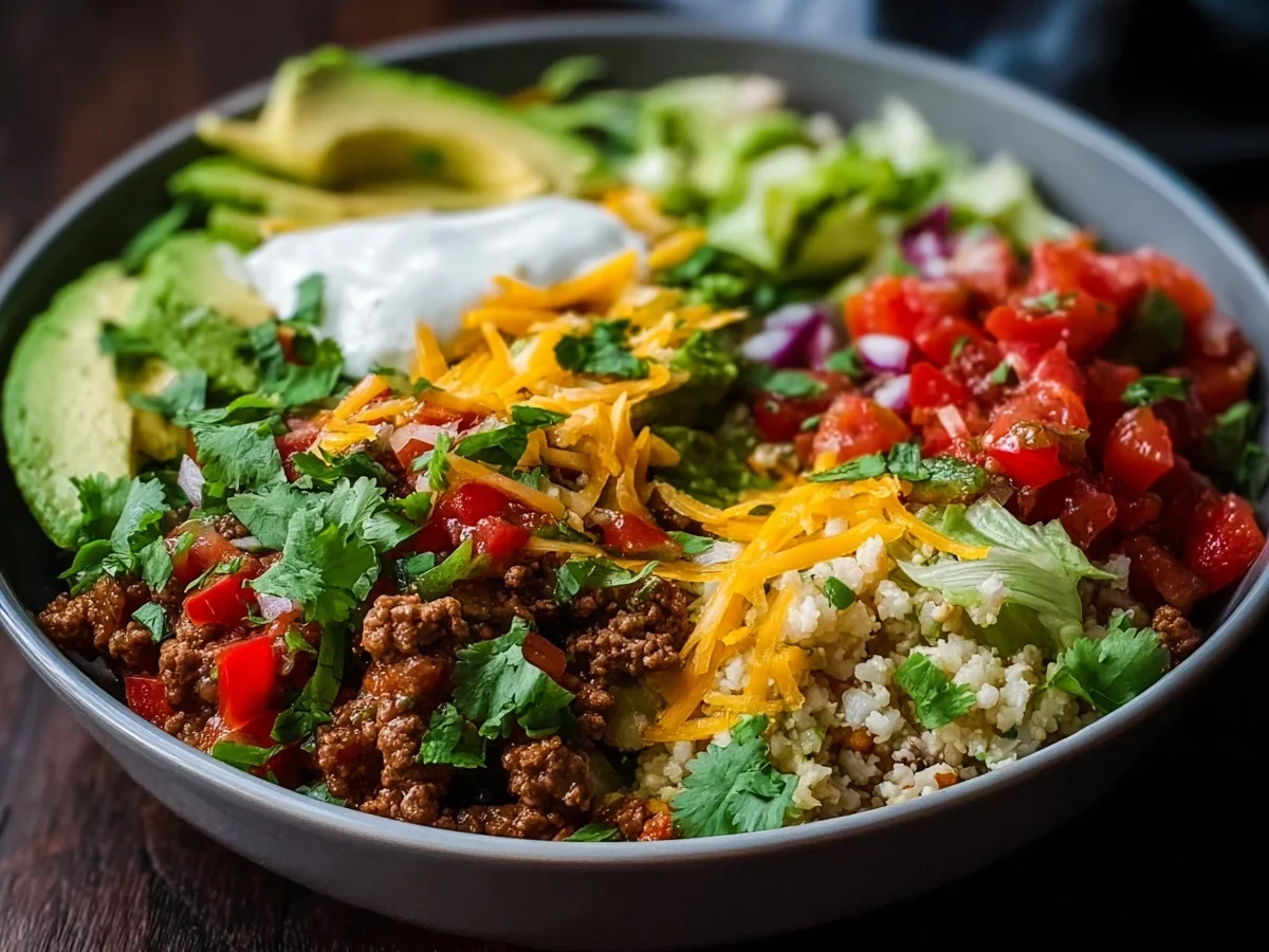 Easy Protein-Packed Low Carb Burrito Bowl - Image 1