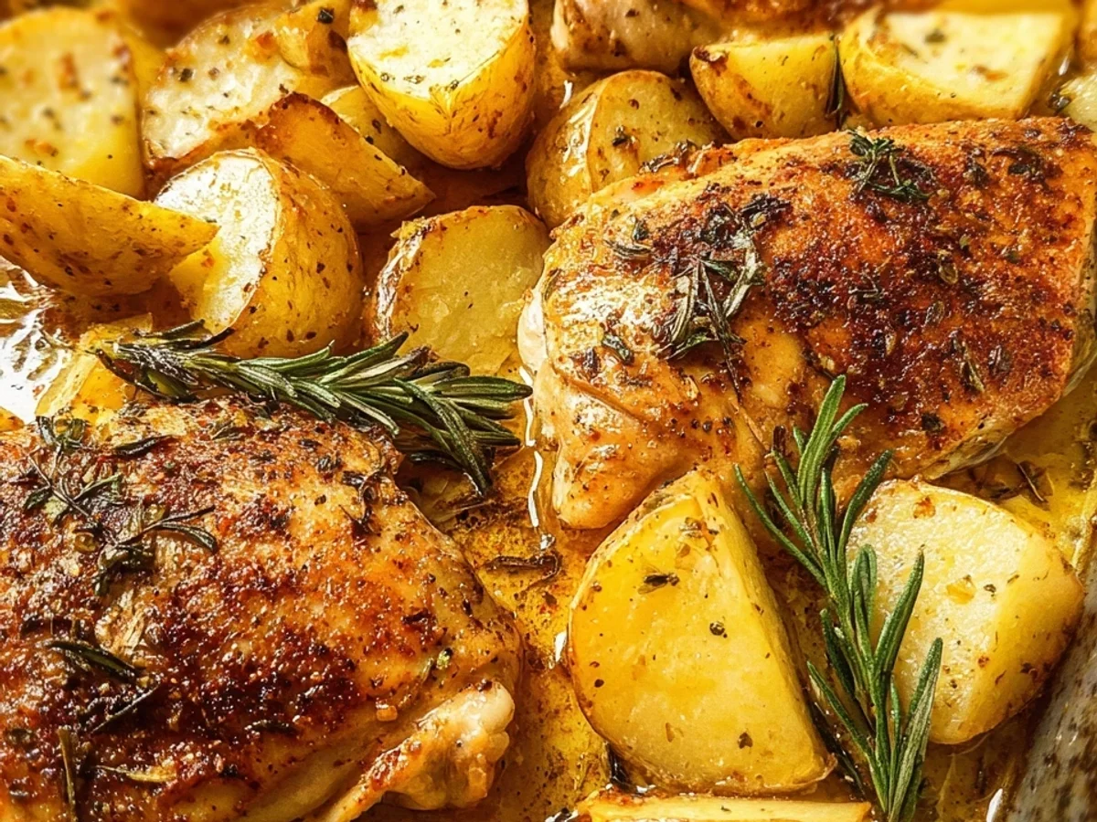 Easy Sheet Pan Baked Chicken & Potatoes Dinner - Image 2