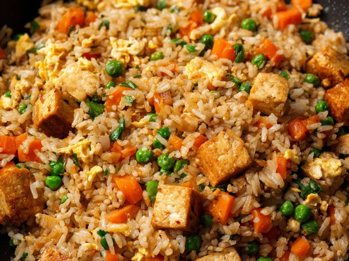 Easy Vegan Fried Rice with Tofu & Veggies - Image 2