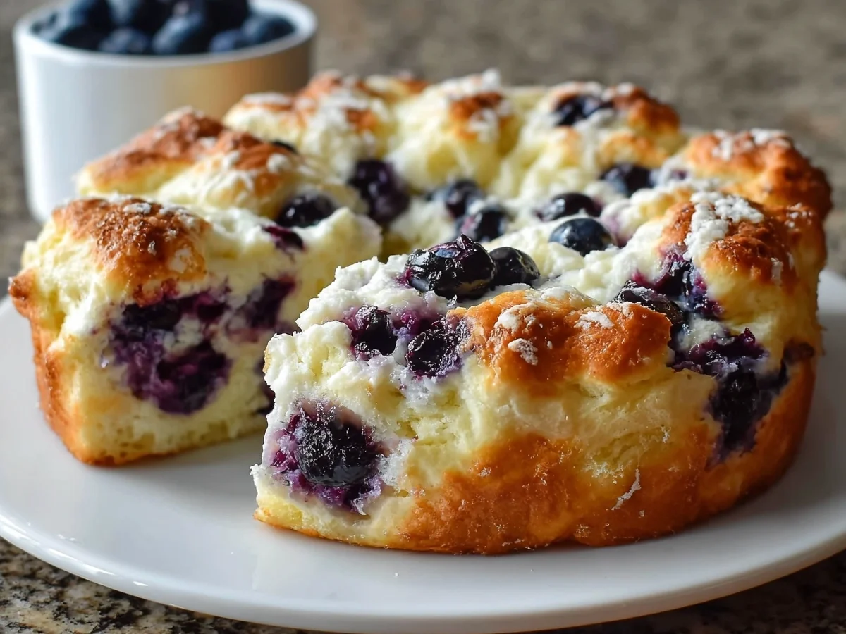 Fluffy Cottage Cheese Blueberry Cloud Bread | High Protein - Image 2