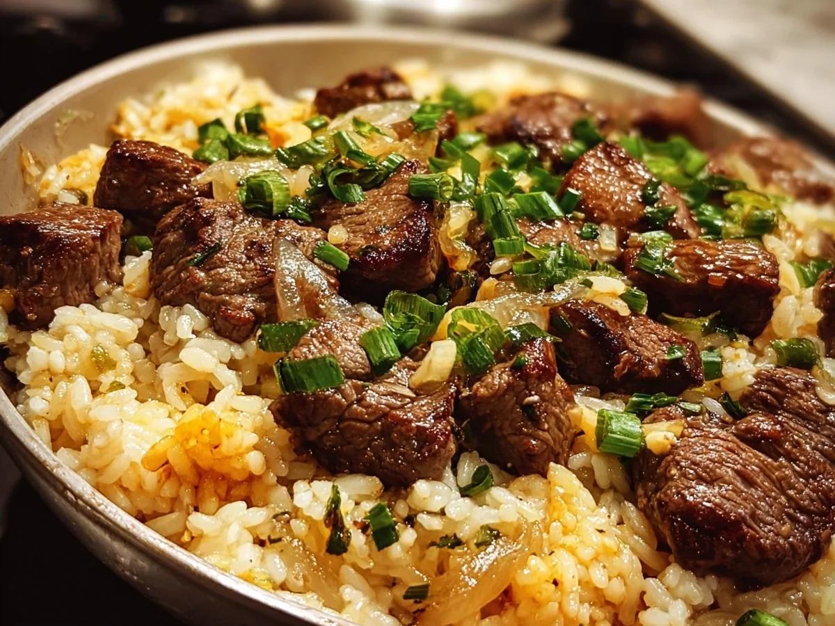 Garlic Butter Beef Rice: Quick One-Pan Dinner Recipe - Image 2