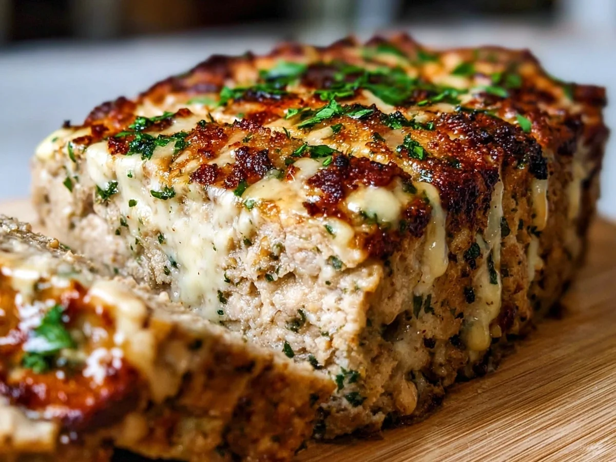 Garlic Parmesan Chicken Meatloaf: High Protein & Juicy - Image 1