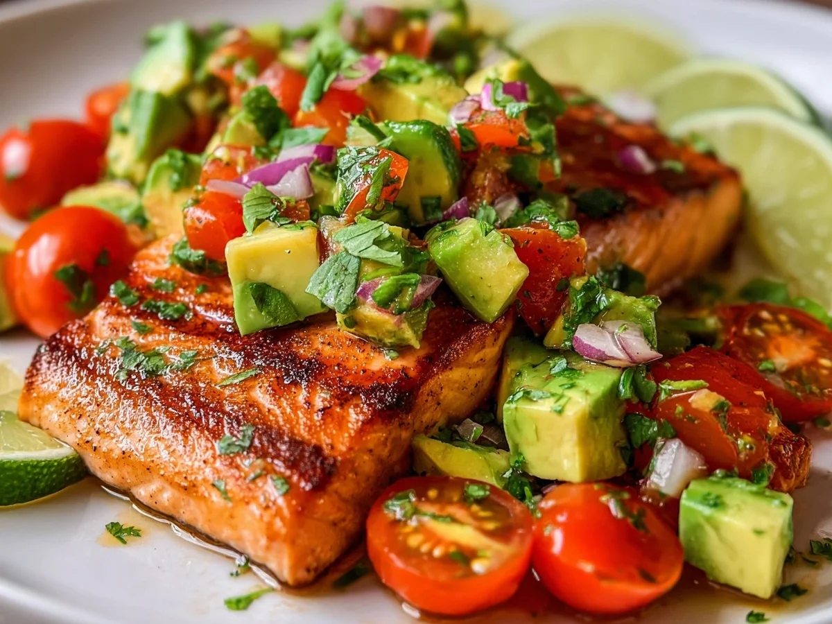 Grilled Salmon with Avocado Salsa: Low-Carb Delight - Image 2