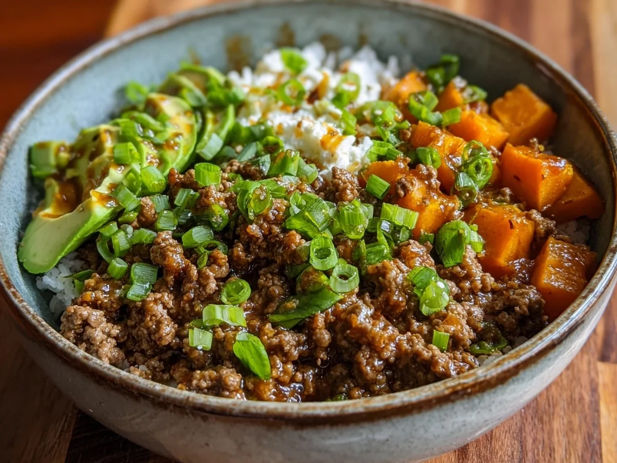 Ground Beef Hot Honey Bowl: High Protein Dinner Recipe - Image 2