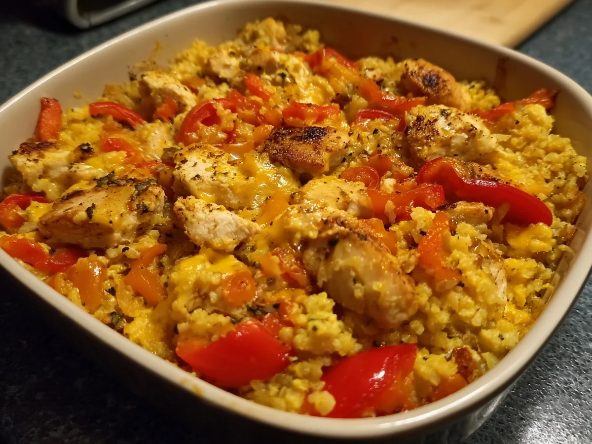 Healthy Chicken Cauliflower Rice Casserole - Image 1
