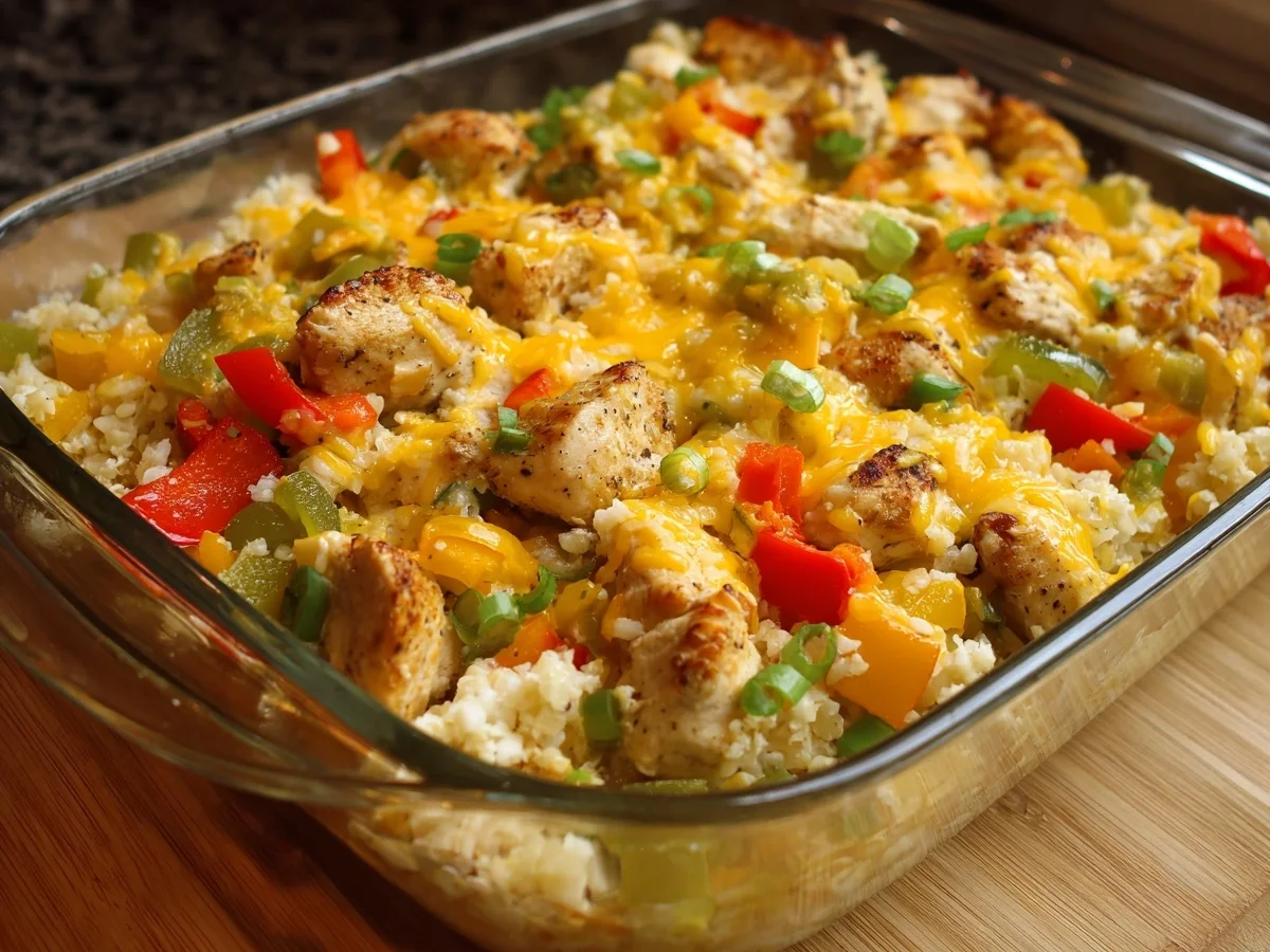 Healthy Chicken Cauliflower Rice Casserole - Image 2