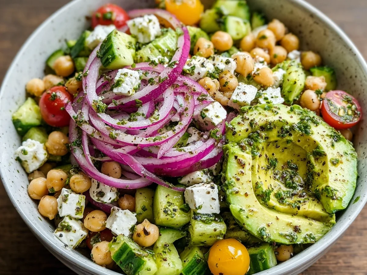 Healthy Chickpea Feta Avocado Salad: Quick & Fresh - Image 2