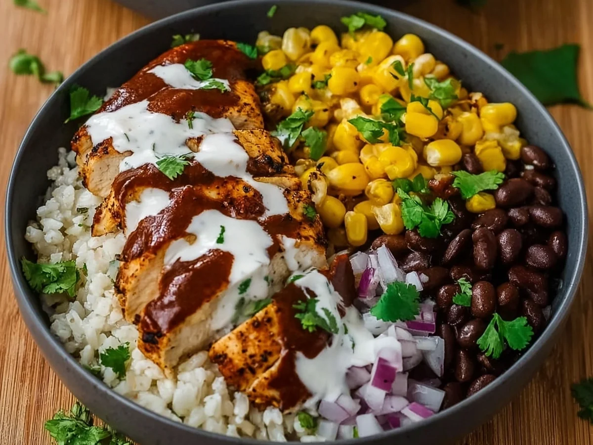 High Protein BBQ Ranch Chicken Bowl for Meal Prep - Image 2