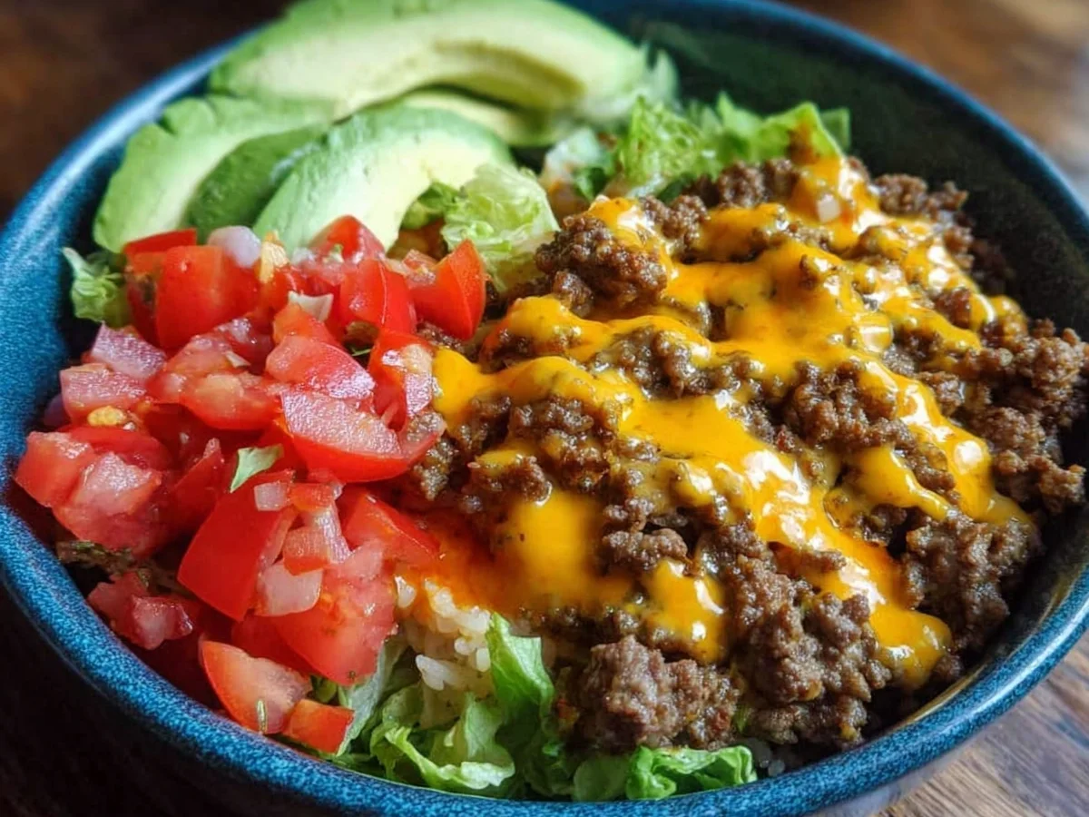 High-Protein Cheeseburger Bowls: Low-Carb Meal Prep - Image 1