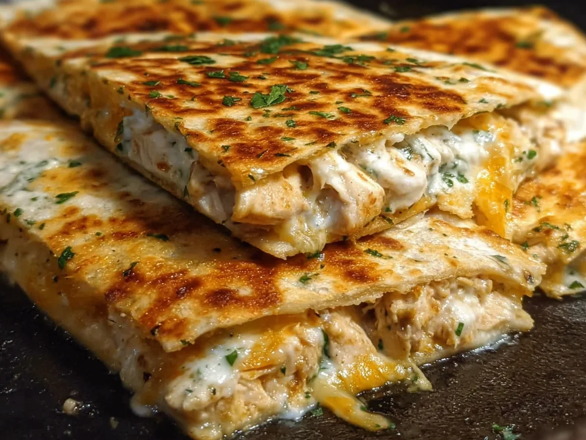 High-Protein Chicken Ranch Quesadilla: Crispy, Low-Carb - Image 1