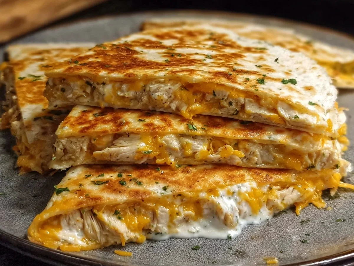 High-Protein Chicken Ranch Quesadilla: Crispy, Low-Carb - Image 2