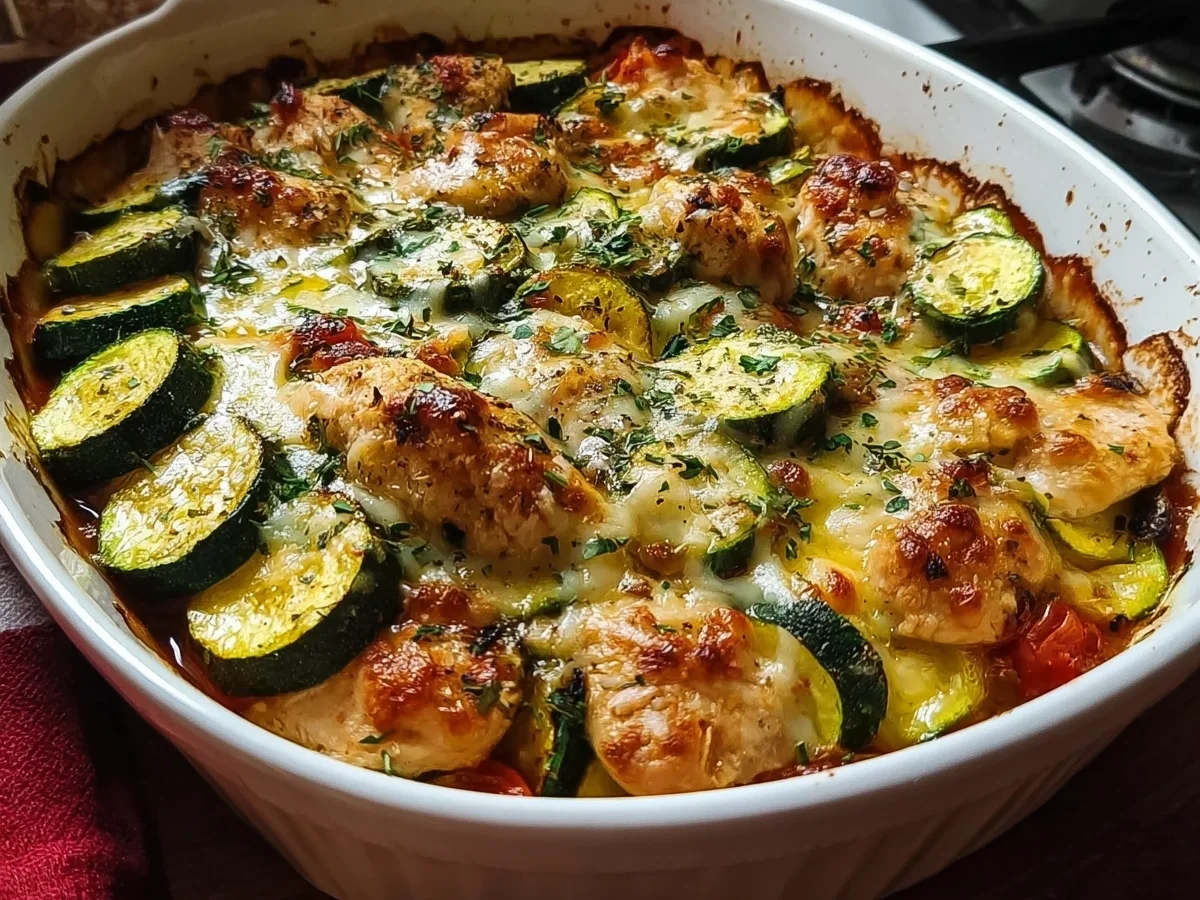 High Protein Chicken Zucchini Bake for Easy Dinners - Image 1