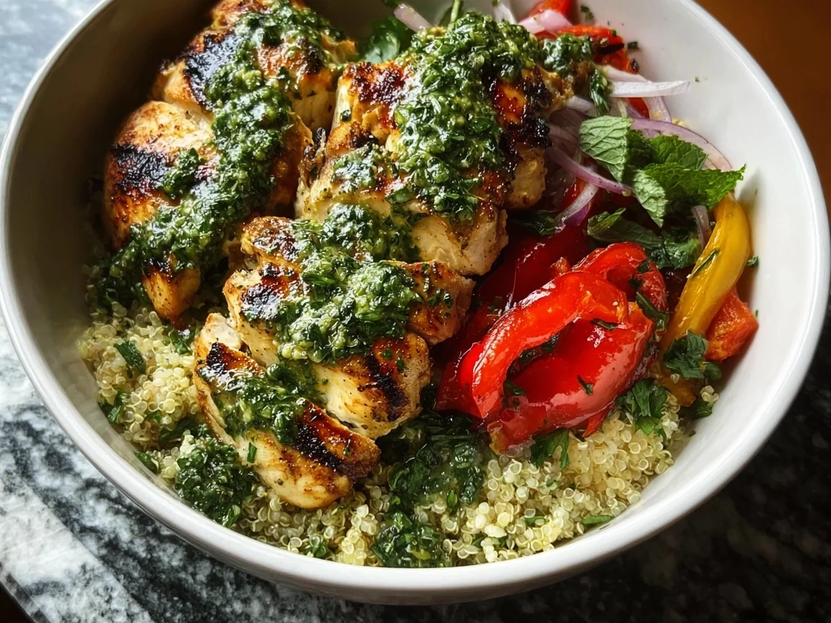 High-Protein Chimichurri Grilled Chicken Bowl Recipe - Image 1
