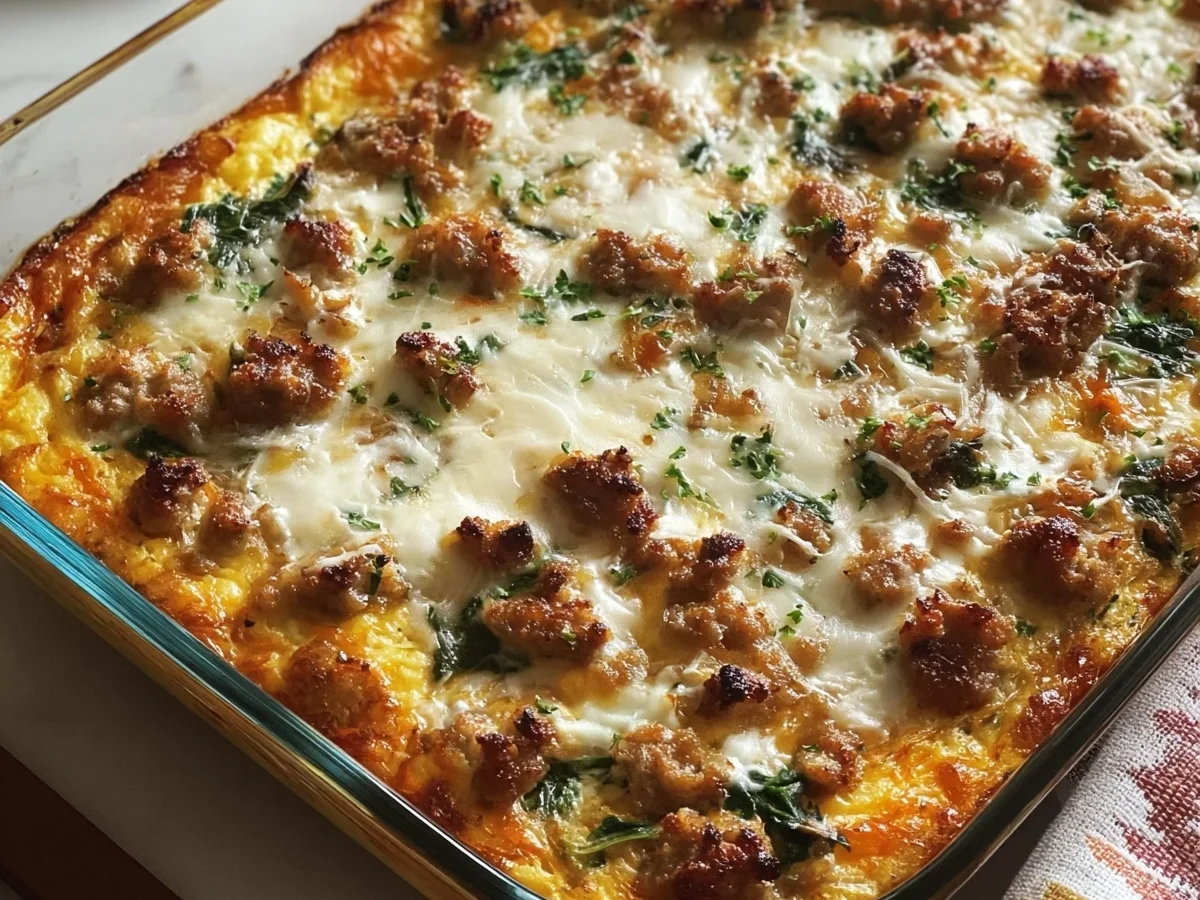 High Protein Cottage Cheese Turkey Sausage Casserole - Image 2