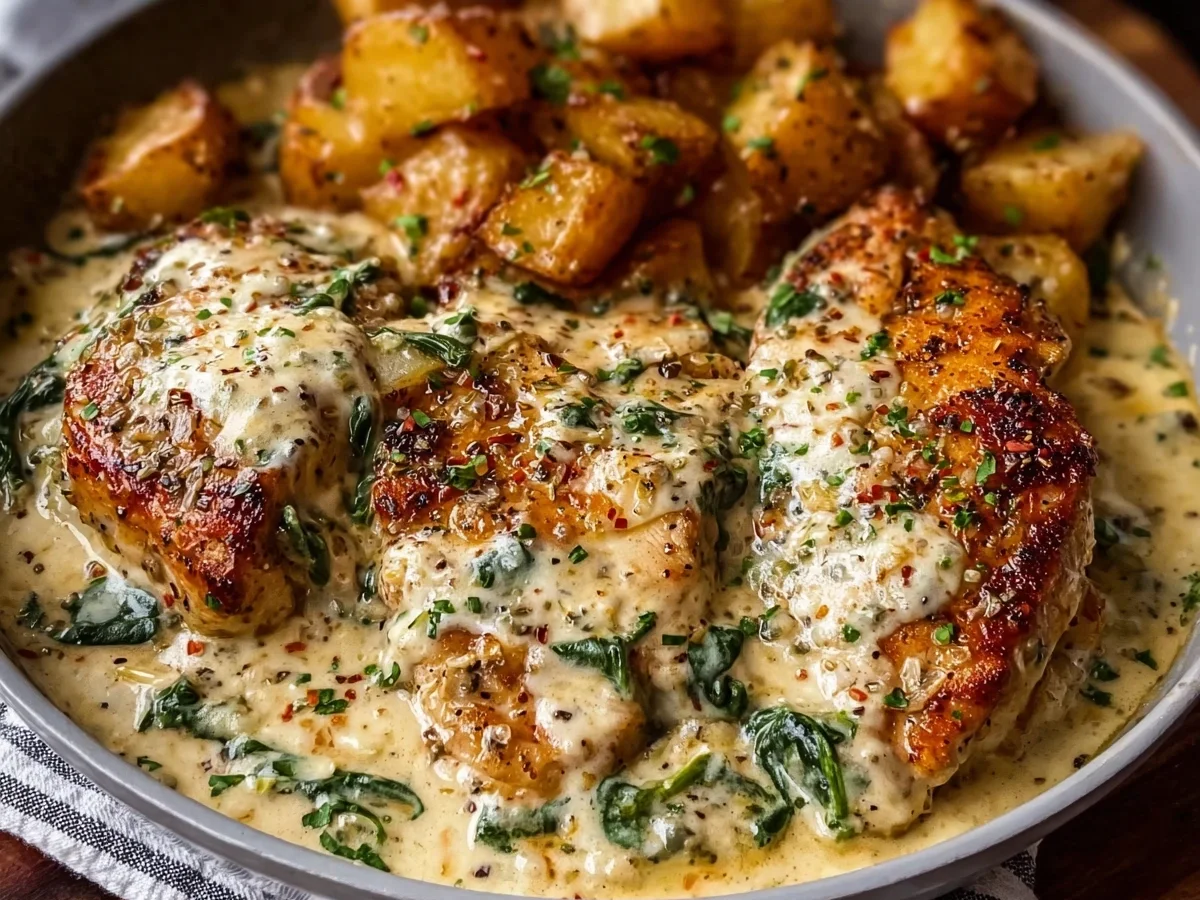 High Protein Creamy Garlic Cheesy Chicken Dinner - Image 2