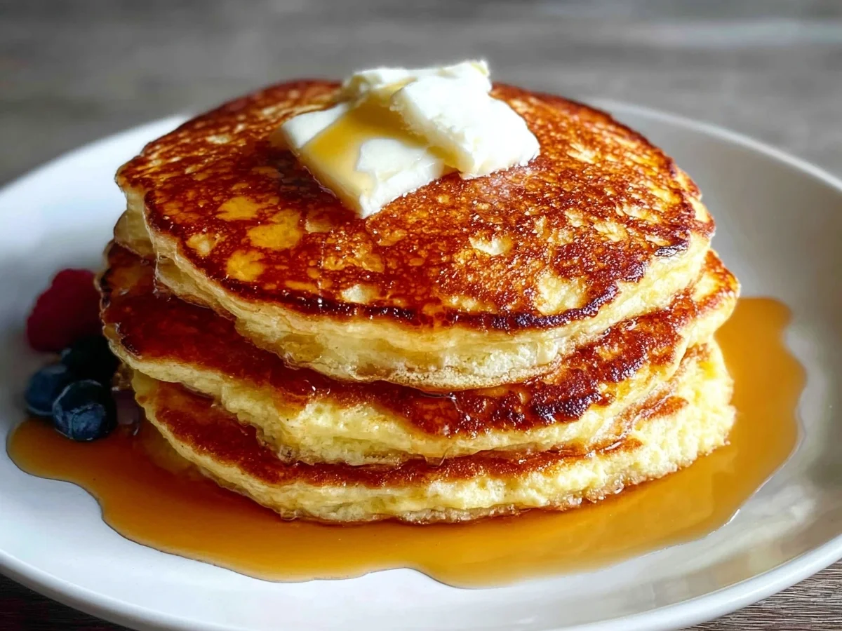 High Protein Fluffy Cottage Cheese Pancakes - Image 1