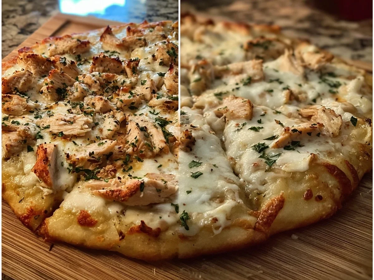 High Protein Roasted Garlic White Chicken Pizza - Image 2