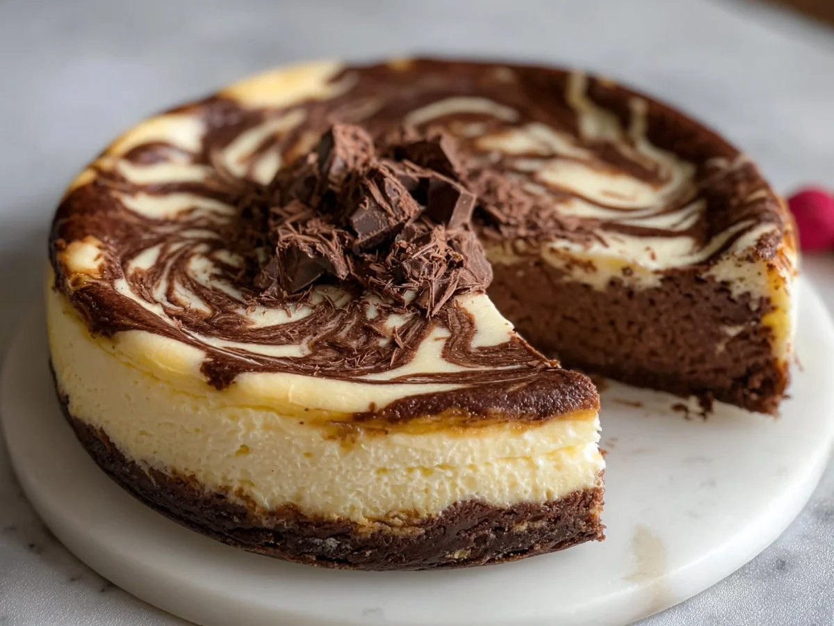 Keto Marble Cheesecake Swirl: Low-Carb Decadent Dessert - Image 1