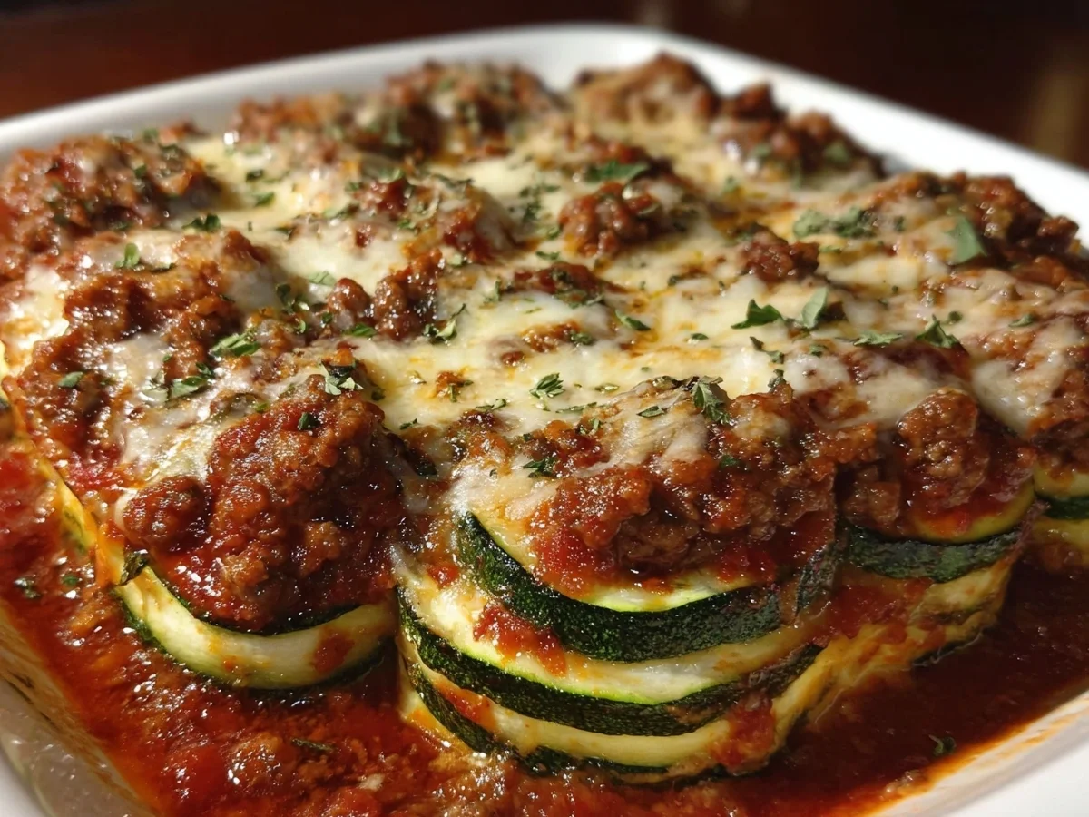 Keto Zucchini Lasagna: High Protein Healthy Dinner - Image 1