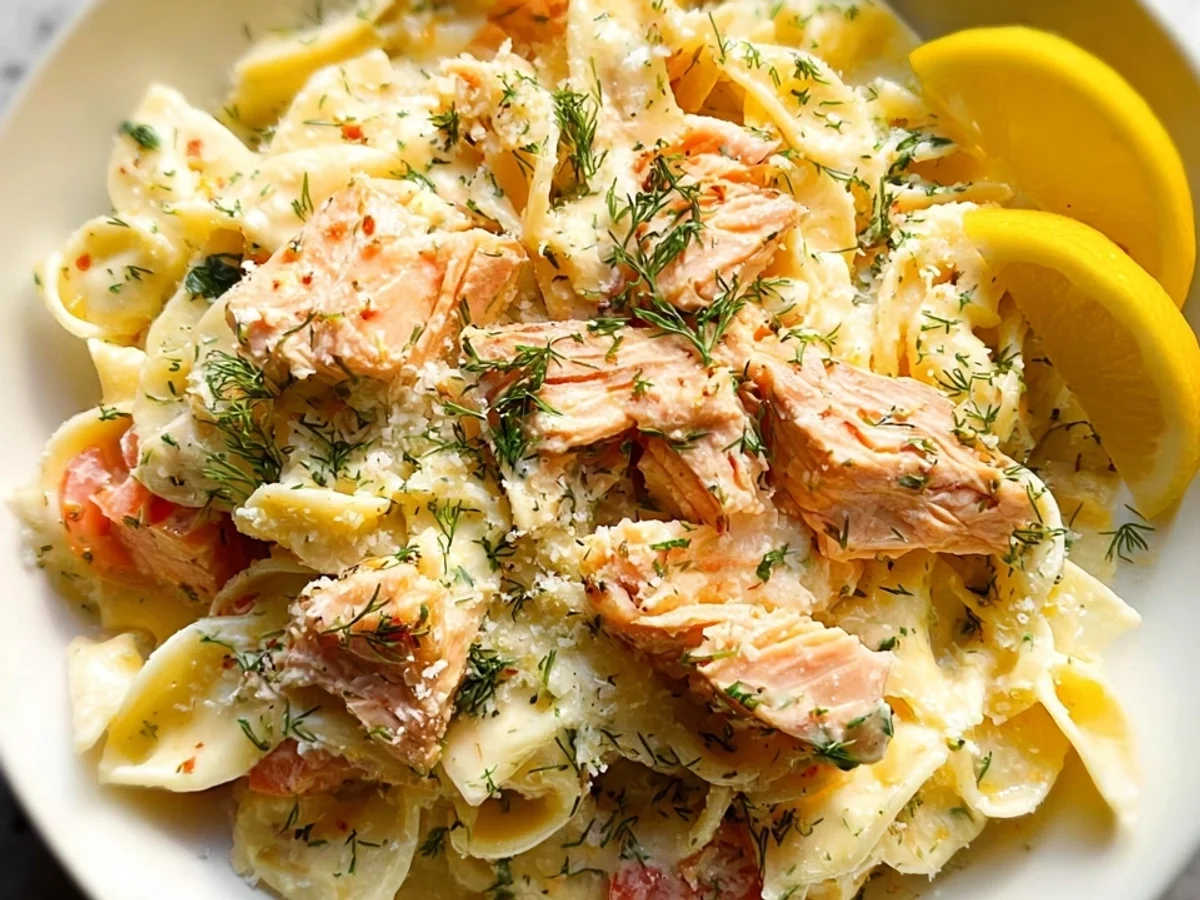 Lemon Dill Salmon Pasta: Fresh & Flavorful Dinner - Image 1