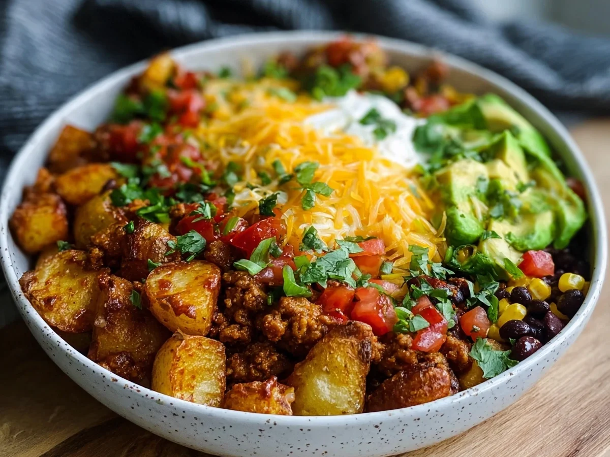 Loaded Potato Taco Bowl: High Protein & Flavorful - Image 1