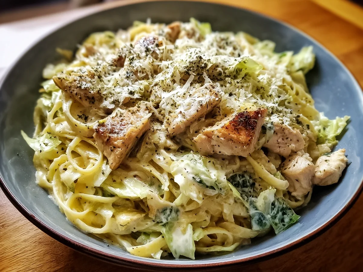 Low-Carb Alfredo Cabbage Pasta: Creamy & Comforting - Image 1