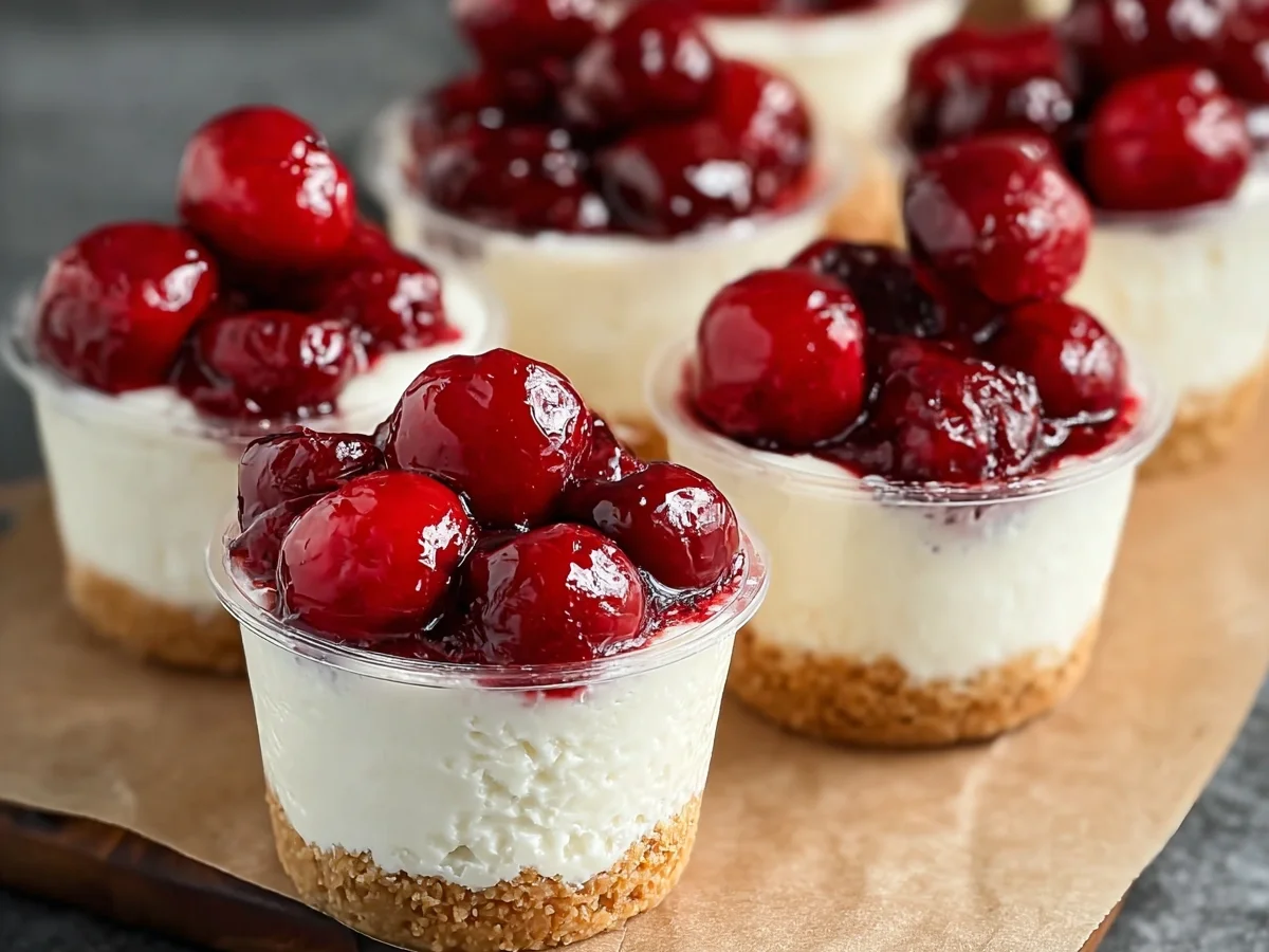 Low Carb Cherry Cheesecake Cups - Easy No-Bake Dessert - Image 2
