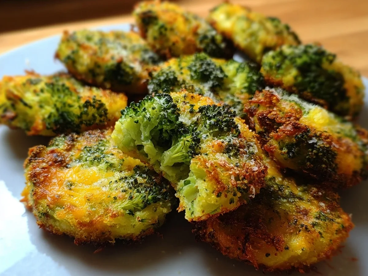 Low-Carb Crispy Broccoli Cheese Rounds - Keto Snack - Image 1