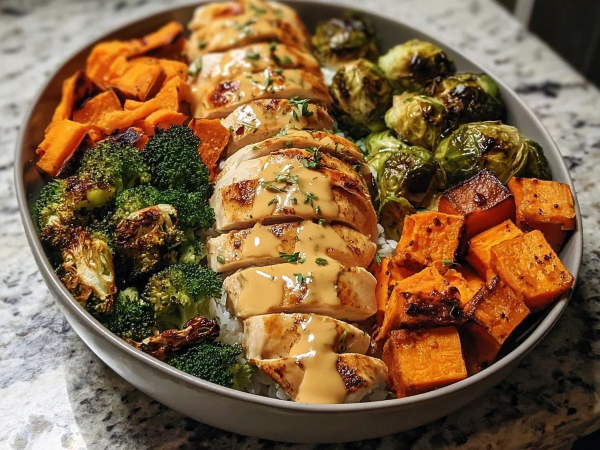 Maple Dijon Chicken Sweet Potato Bowls - Image 1