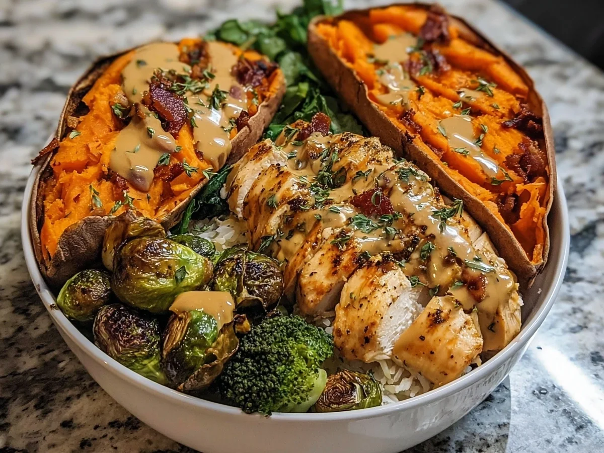 Maple Dijon Chicken Sweet Potato Bowls - Image 2